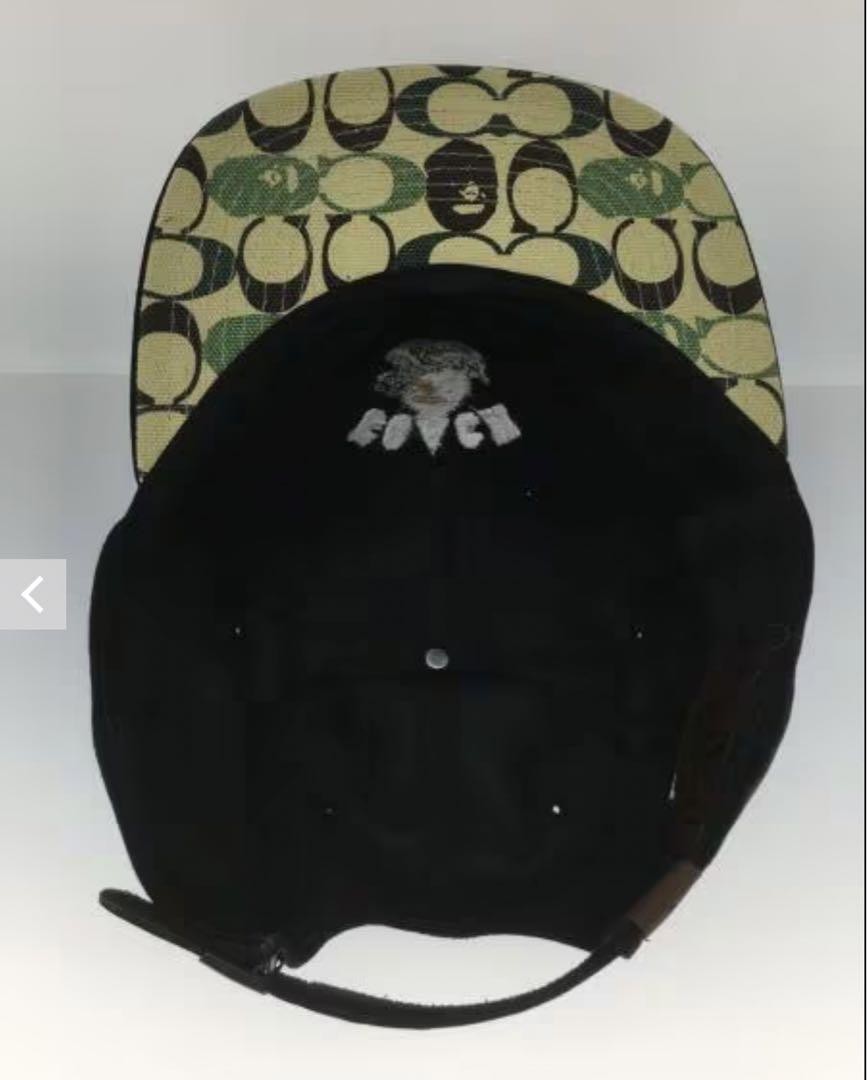 COACH x A BATHING APE collaboration rare cap Made in Japan Signature Used image 5