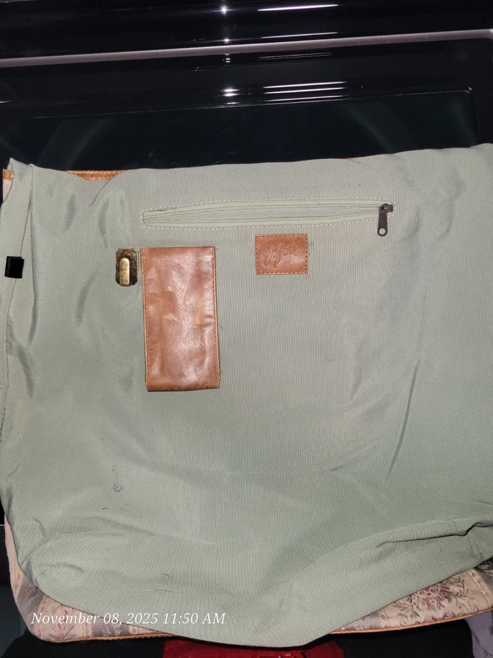 Bolso de Mano Jill Y2K Tapiz Y Cuero Rayas Multicolor De Colección  Foto 3 de 4