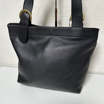 【ヴィンテージ】オールドコーチ COACH レザートートバッグ F6H-4140 OLD COACH Vintage Shoulder Tote Bag Leather 4140 Black Used