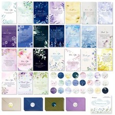 24 Unique Funeral Thank You Cards with Envelopes & Stickers, 4x6 in