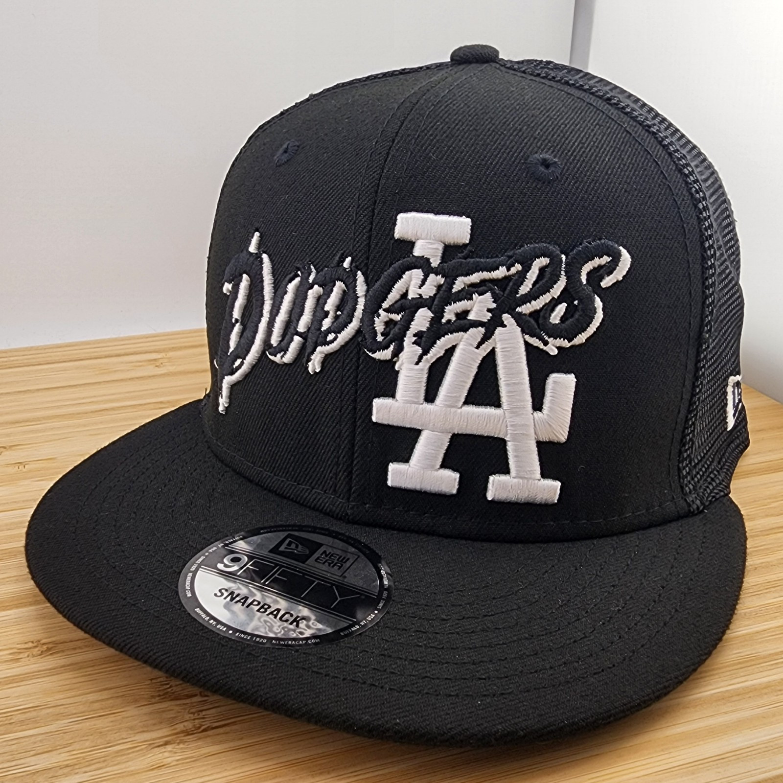 Los Angeles Dodgers Trucker Hat, Black Street, Black Cap, New Era 950, Snapback