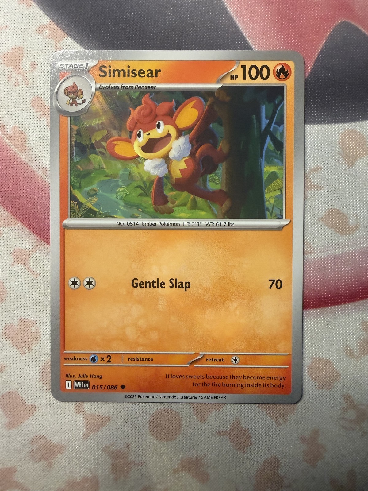 Simisear Uncommon SV: White Flare 015/086 NM English Pokemon Card