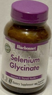 Bluebonnet Selenium Glycinate 90 Vegetable Capsules, Thyroid Health BB 5/2028