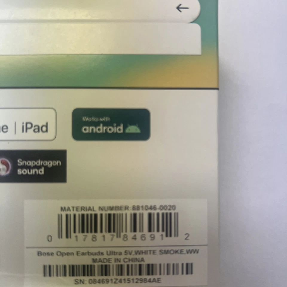 Bose Ultra Open Earbuds-White Smoke BRAND NEW SEALED - Image 3 of 3