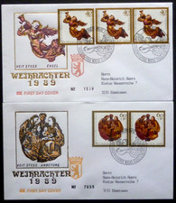 Berlin FDC Ersttagsbriefe Mi.- Nr. 858 - 859 Weihnachten 1989 (A144)