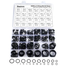 400 Pcs Rubber O-Ring Assortment Kit 24 Sizes Sealing Set for Plumbing & Automot