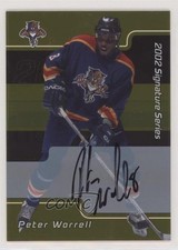 2001-02 ITG Be A Player Signature Series Gold Auto Peter Worrell #061 Auto n3t