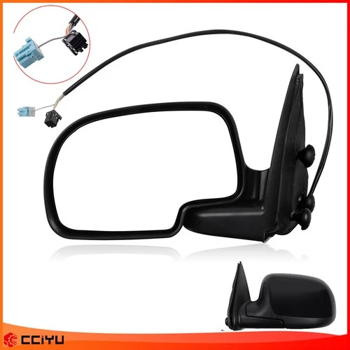 ?Power Heated Black glossy Left For 03-06 Chevy GMC LH Driver Side View Mirror