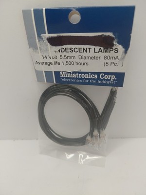 Miniatronics 18-028-10 14 Volt Incandescent Lamps 80m A (Pack of 10)