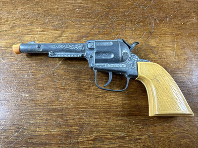 Vintage 1960s Made In USA Gabriel Diecast Cap Shooting Toy Tested Works Cowboy