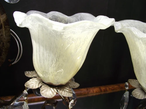 PAIR Maxim Lighting Elegante 2-Light Wall Sconces with Art Glass Shades - Picture 5 of 7