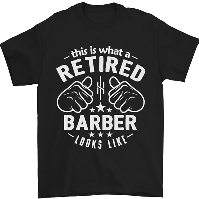 This Is What a Retired Barber Looks Like Herren T-Shirt 100% Baumwolle