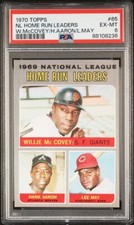 1970 Topps 1969 NL Home Run Leaders PSA 6 Hank Aaron Willie McCovey May 65 ~8236
