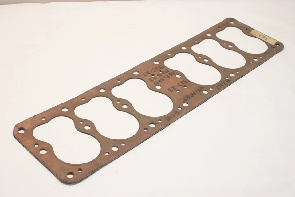 Junta de cabeza de cobre para motor Whippet Willys Overland 1928 NOS 1925 1926 1927 381 Foto 2 de 4