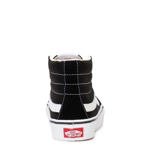 UNISEX Vans SK8 HI Negro/Blanco Lona Parte Superior Alta Talla EE. UU. 100% Original Nuevo - Imagen 5 de 6