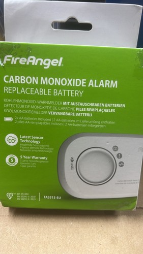 FireAngel FA3313-EU LED Carbon Monoxide Alarm Replaceable Battery 10 Year Life - Picture 2 of 6
