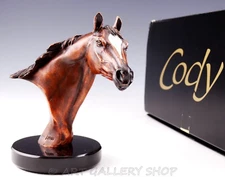 Cody 1995 Kitty Cantrell THOROUGHBRED HORSE HEAD BRONZ SCULPTURE Limited Ed. Box