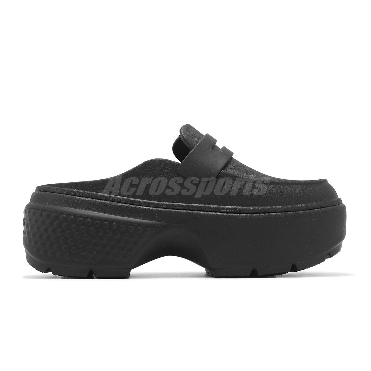 Crocs Stomp Loafer Black Men Unisex Slip On Platform Casual 