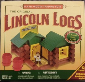 Original Lincoln Logs General Store Building Set 52 SEALED pcs in open