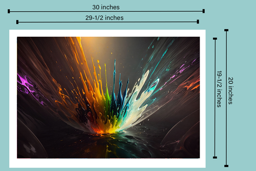 Unframed Abstract Wall Art, poster, print. Unframed Canvas, picture, home decor. - Picture 7 of 8