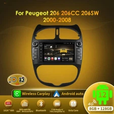 2din Android 12 Car Radio For PEUGEOT 206 206CC 206SW 2000-2008 Auto Multimedia