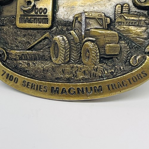Vintage JI Case 7100 Series Magnum Tractors Belt Buckle Country Farming NICE - Picture 5 of 12