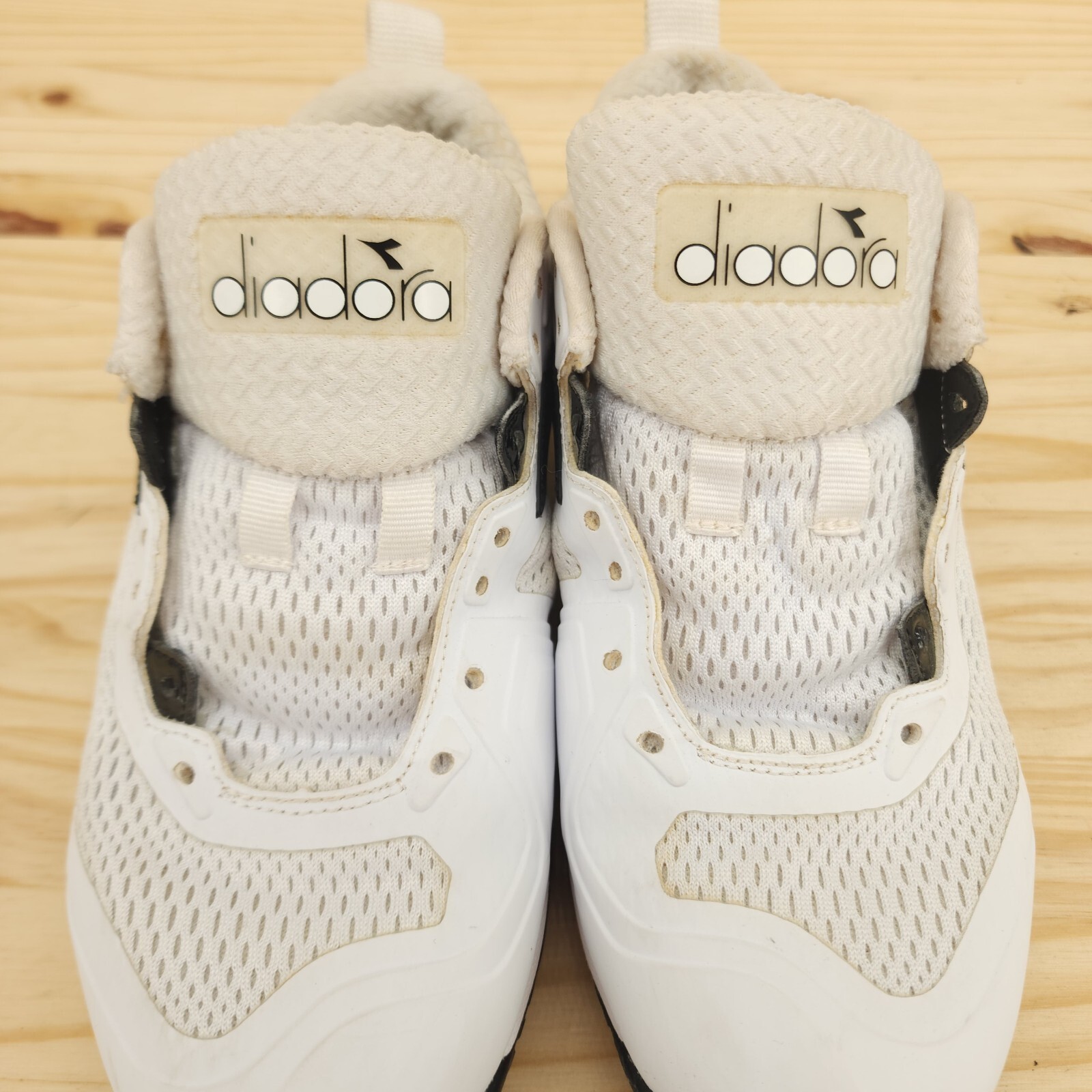 Diadora Speed 4 Womens Clay Tennis Shoes Sz 8.5 White Sneakers Athletic NO LACES