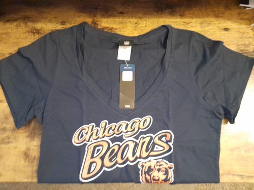 NFL Team Apparel Women's Chicago Bears XL Short Sleeve V-neck T-Shirt - New
