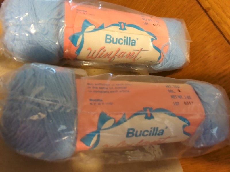Bucilla Winfant Dupont Orlon Blue 2 Skeins 1 Oz Each