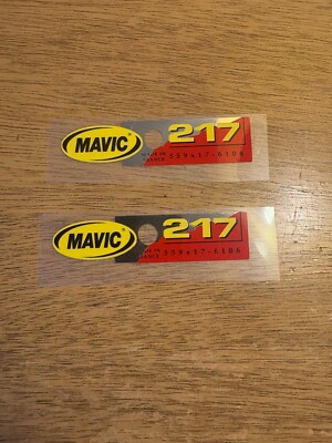 Mavic 217 sticker decals 26er Mountain MTB Wheel Rims