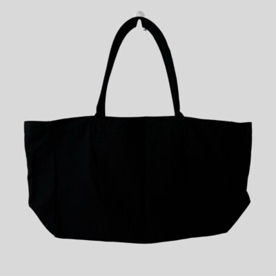 NWT Victoria's Secret PINK 100% Cotton Canvas Black Tote Bag