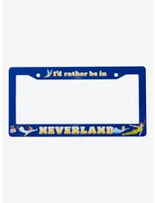 DISNEY PETER PAN I'D RATHER BE IN NEVERLAND AUTO PLATE COVER NEW