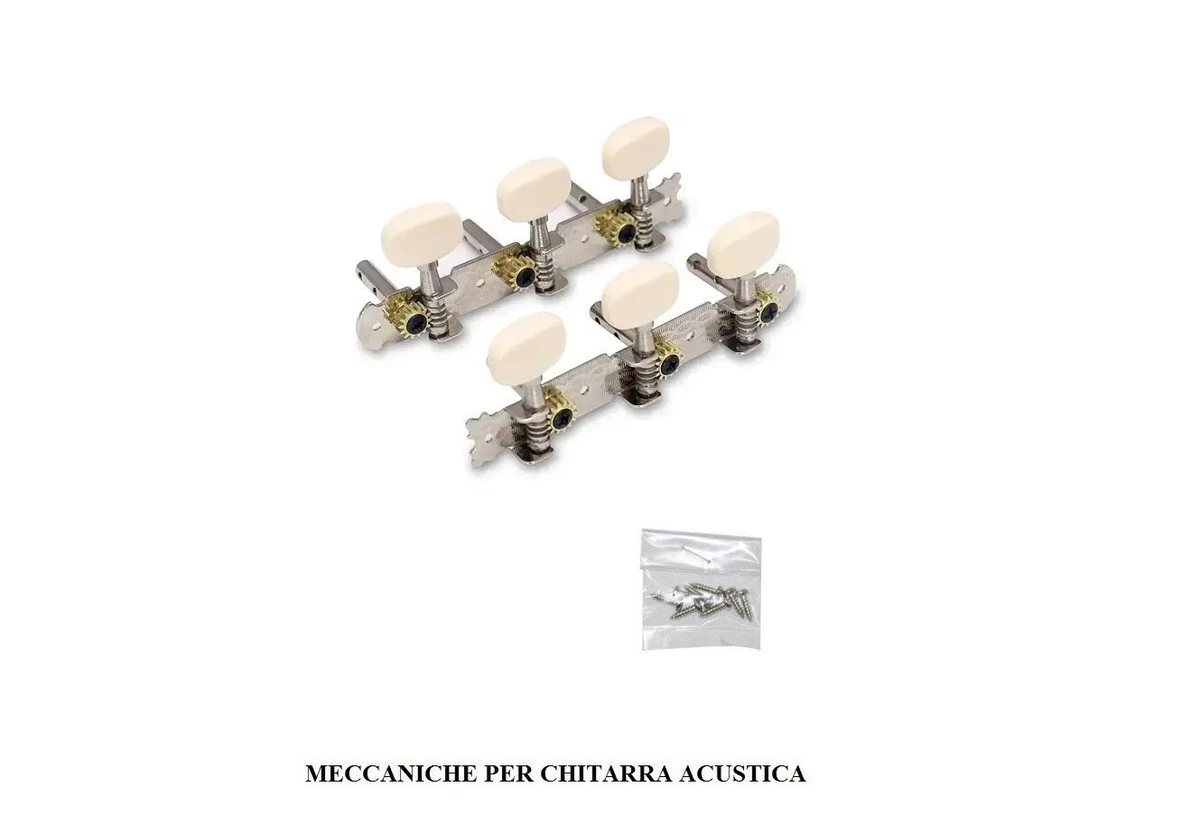 Picchetti Accordatori Per Chitarra Alnicov Neri 6 In Linea Rapporto 18:1 Bloccaggio USA