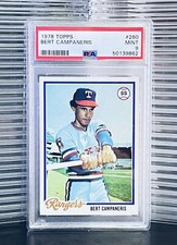 Bert Campaneris 1978 Topps Baseball Card #260 PSA 9 MINT Centered New Label