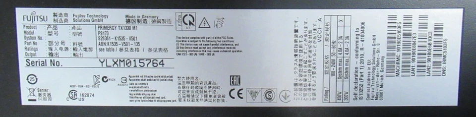 Fujitsu Primergy TX1330 M1 1x Quad-Core E3-1231v3 3.40GHz 8GB Ram Tower Server - Image 4 of 4