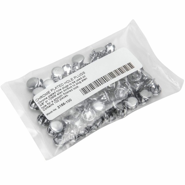 Colony 2166100 3/8 inch or M10 / 10mm Chrome Allen Head Bolt Hole Plugs 100 pa for sale online