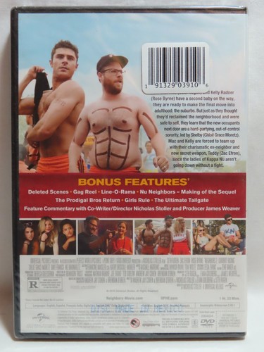 Neighbors 2 (DVD, 2016) Promo New Sealed! Comedy Seth Rogen Zac Efron - Imagen 2 de 2