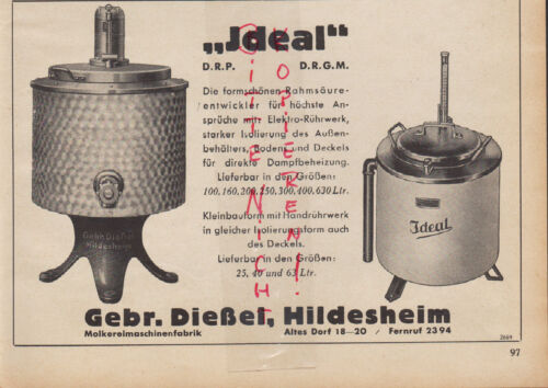 HILDESHEIM, pubblicità 1950, Gebrüder Dießel subacqueo sviluppatore acido quadro - Foto 1 di 1