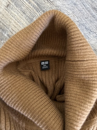 UNIQLO Women’s XXL Rust Brown Ribbed Turtleneck Sweater (Acrylic, Nylon, Wool) - Picture 8 of 8