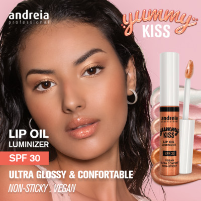 Flüssiger Lippenstift Lipöl Gloss Glanz + LSF 30 - Antihaft - Andreia Professional