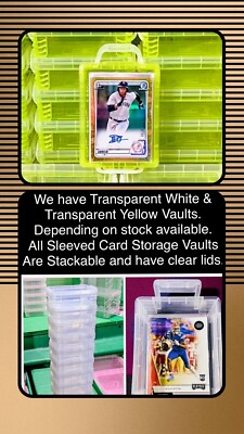 10) Card Storage Box Lot * Each Holds 50 Penny Sleeved Cards STACKABLE! | eBay 10) Card Storage Box Lot * Each Holds 50 Penny Sleeved Cards STACKABLE! | eBay