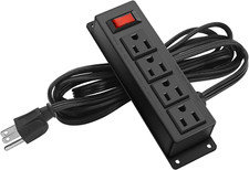 4 Outlet Mountable Power Strip with Switch under Desk Power Strip Connect Best