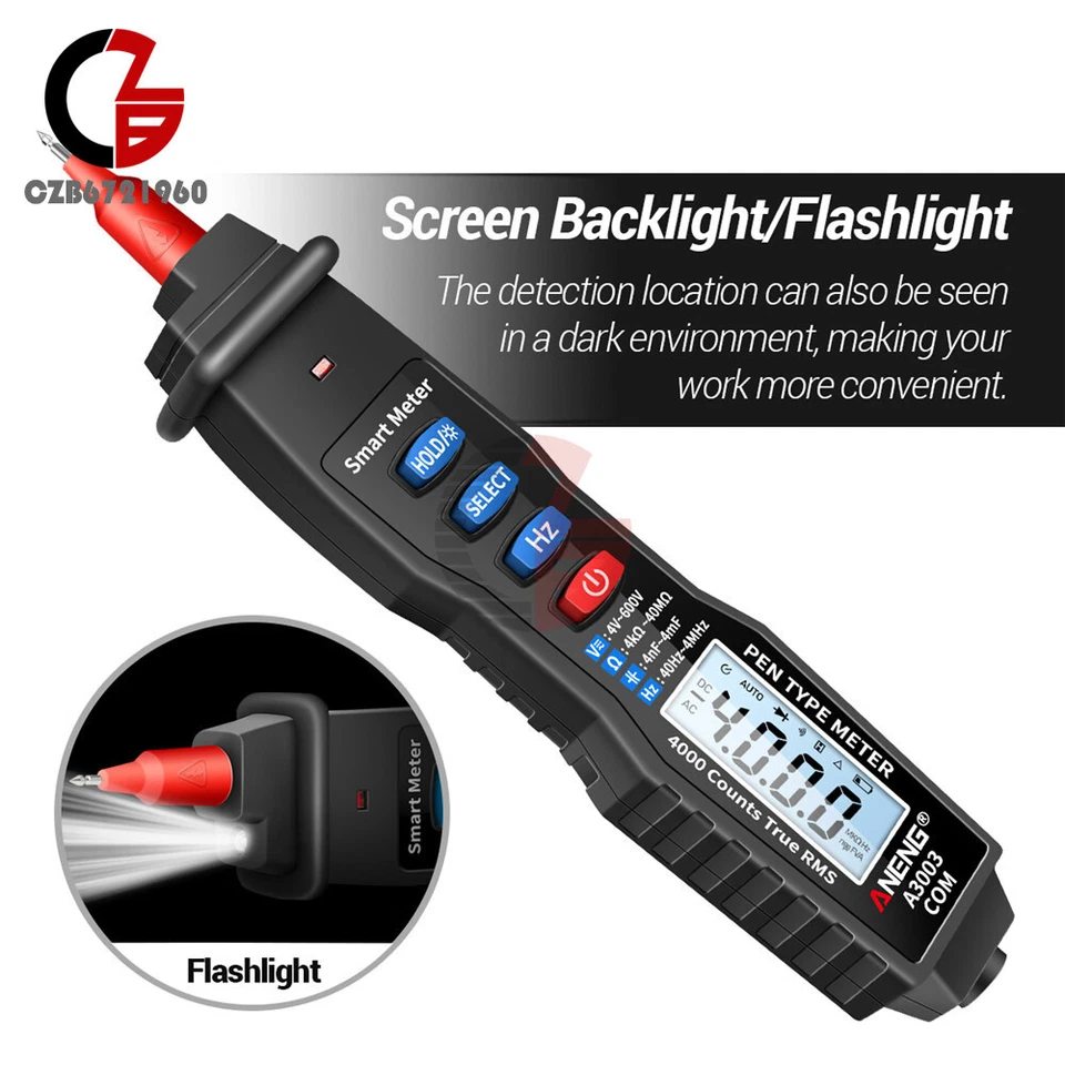 Digital Multimeter Pen Meter mit AC/DC Spannung Widerstand Kapazität Tester - Bild 4 von 4