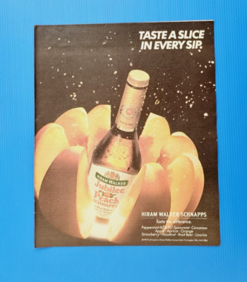 HIRAM WALKER Schnaps Werbung Vintage Magazin Anzeige Original 80s