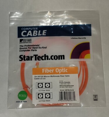 StarTech.com 2m 50/125 Micron Multimode Fiber Optic Cable LC-LC