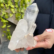 1.7lb Natural White Clear Quartz Crystal Cluster Raw Healing Specimen