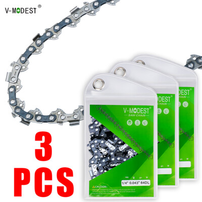 3PCS 12 Inch Chainsaw Chain 1/4'' .043'' 64DL Fit Stihl MSA120 C-B MSA140 C-B etc.