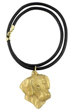 Rhodesian Ridgeback, African Lionhound, African Lion Dog - Dog necklace, gold-pl