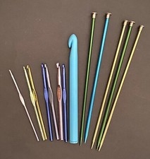Lot Of 13 Knitting Needles Crochet Hooks Various Brands and Sizes Some Vintage