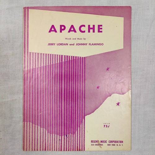 Rare 1962 Vintage APACHE by Jerry Lordan Johnny Flamingo Song Piano Music Sheet - Picture 19 of 24
